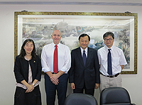 Prof. Nick Miles (2nd left), Provost of the University of Nottingham, Ningbo meets with Prof. Benjamin Wah (2nd right), Provost of CUHK